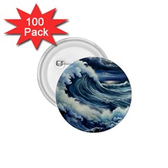 Waves Storm Sea Moon Landscape 1 75  Buttons (100 Pack) 