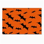 Halloween Card With Bats Flying Pattern Postcards 5  x 7  (Pkg of 10) Front