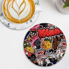 Stickerbomb Crazy Graffiti Graphite Monster Uv Print Round Tile Coaster