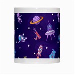 Space Seamless Pattern White Mug Center