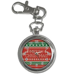 Merry Christmas  Pattern Key Chain Watches by artworkshop