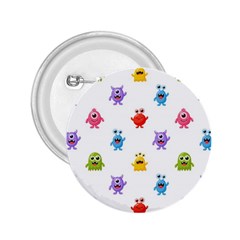 Seamless Pattern Cute Funny Monster Cartoon Isolated White Background 2 25  Buttons