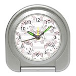 Cat With Bow Pattern Travel Alarm Clock Front