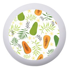 Seamless Tropical Pattern With Papaya Dento Box With Mirror
