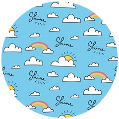 Sky Pattern Wooden Puzzle Round by Apen