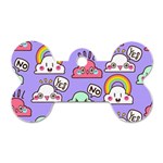 Cloud Seamless Pattern Dog Tag Bone (One Side) Front