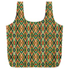 Pattern Design Vintage Abstract Full Print Recycle Bag (xxl) by Jatiart