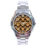 Camel Palm Tree Patern Stainless Steel Analogue Watch Front
