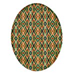 Pattern Design Vintage Abstract Oval Glass Fridge Magnet (4 pack) Front