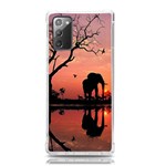 Elephant Landscape Tree Africa Sunset Safari Wild Samsung Galaxy Note 20 TPU UV Case Front