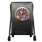 Exotic Seamless Pattern With Parrots Fruits Pen Holder Desk Clock Front