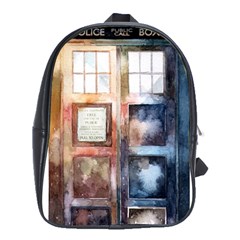 Tardis Doctor Who School Bag (xl) by Cendanart