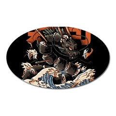 Sushi Dragon Japanese Oval Magnet