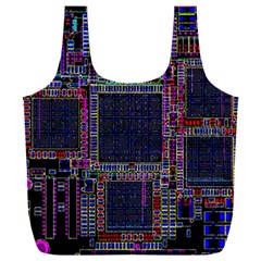 Cad Technology Circuit Board Layout Pattern Full Print Recycle Bag (xxxl) by Ket1n9