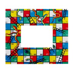 Snakes And Ladders White Wall Photo Frame 5  X 7  by Ket1n9