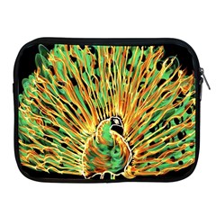 Unusual Peacock Drawn With Flame Lines Apple Ipad 2/3/4 Zipper Cases by Ket1n9