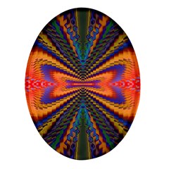 Casanova Abstract Art-colors Cool Druffix Flower Freaky Trippy Oval Glass Fridge Magnet (4 Pack)