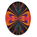 Casanova Abstract Art-colors Cool Druffix Flower Freaky Trippy Oval Glass Fridge Magnet (4 pack) Front