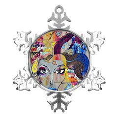 Graffiti Mural Street Art Painting Metal Small Snowflake Ornament
