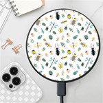 Insect Animal Pattern Wireless Fast Charger(Black) Front