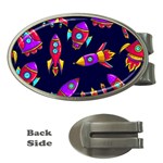 Space Patterns Money Clips (Oval)  Front