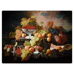 Abundance Of Fruit Severin Roesen Premium Plush Fleece Blanket (extra Small)