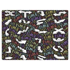 Time Nonlinear Curved Undirected Premium Plush Fleece Blanket (extra Small)