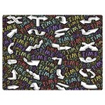 Time Nonlinear Curved Undirected Premium Plush Fleece Blanket (Extra Small) 40 x30  Blanket Front