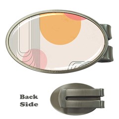 Lines Boho Poster Contemporary Money Clips (oval) 