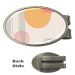 Lines Boho Poster Contemporary Money Clips (Oval)  Front