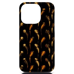 Abstract Art Pattern Warm Colors Iphone 14 Pro Black Uv Print Case