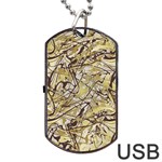 Marble Texture Pattern Seamless Dog Tag USB Flash (Two Sides) Front