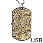 Marble Texture Pattern Seamless Dog Tag USB Flash (Two Sides) Back