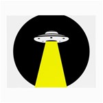 Ufo Flying Saucer Extraterrestrial Small Glasses Cloth Front