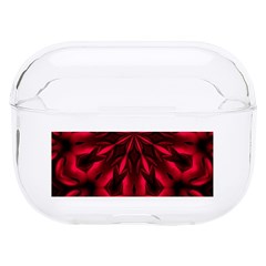 Kaleidoscope Template Red Abstract Hard Pc Airpods Pro Case by Grandong