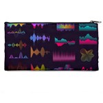 Colorful Sound Wave Set Pencil Case Back