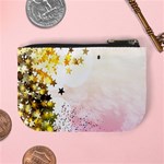 Golden Stars Pink Unicorn Seamless Mini Coin Purse Back