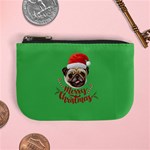 Xmas Doggy Green Mini Coin Purse Front