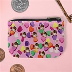Adorable Kitty Cats Orchid Print Mini Coin Purse Back
