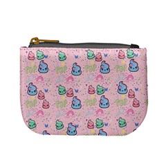 Cute Funny Cartoon Pink Poop Print Mini Coin Purse by CoolDesigns