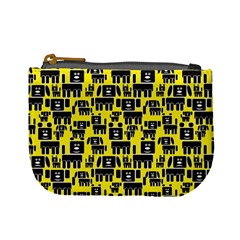 Black & Yellow Dog Pattern Mini Coin Purse by CoolDesigns