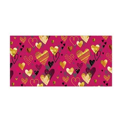 Lovely Heart Shapes Medium Violet Red Yoga Headband by CoolDesigns