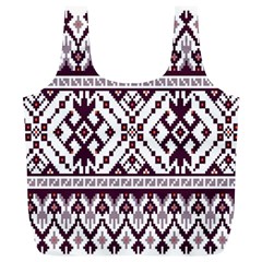 Illustration Ukrainian Folk Seamless Pattern Ornament Full Print Recycle Bag (xl)