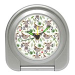 Seamless Pattern With Cute Sloths Travel Alarm Clock Front