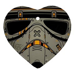 Stormtrooper Heart Ornament (two Sides) by Cendanart