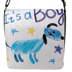 It s A Boy Flap Closure Messenger Bag (s) by morgunovaart