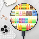 Supermarket Shelf Products Snacks Wireless Fast Charger(Black) Front