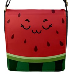 Watermelon Lock Love Flap Closure Messenger Bag (s) by Cemarart