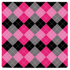 Seamless Argyle Pattern Uv Print Square Tile Coaster  by Grandong