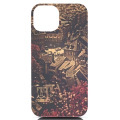 Vintage Cityscape City Retro Old Iphone 14 Black Uv Print Case